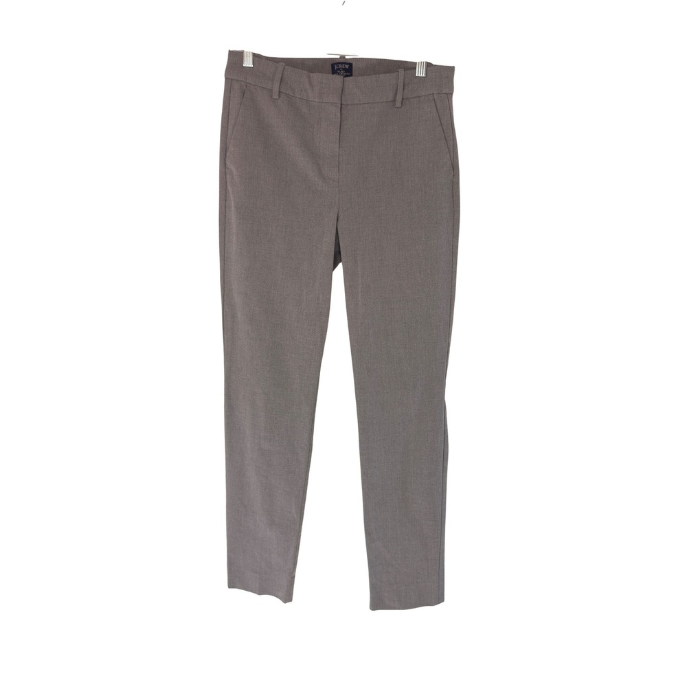 J.Crew Gray Stretch Twill Slim Full Length Ruby Dress Pant Office Work Size 4